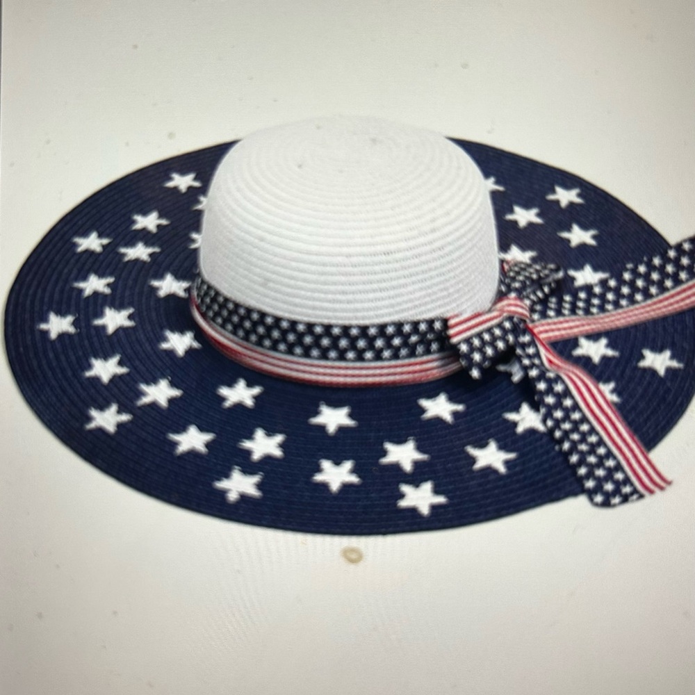 American Flag Summer Floppy Hat